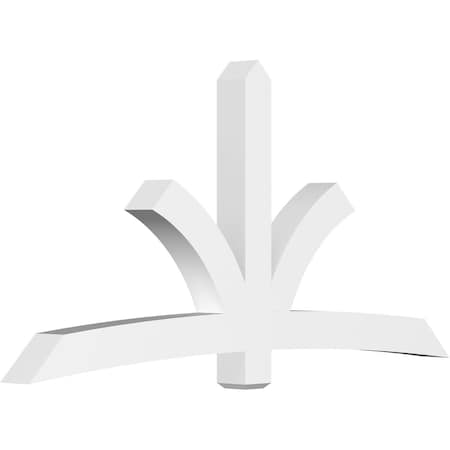Ekena Millwork Davenport Architectural Grade PVC Gable Bracket, 96"W x 48"H x 6"D x 6"F, 12/12 Pitch GBP096X48X0606DAV00